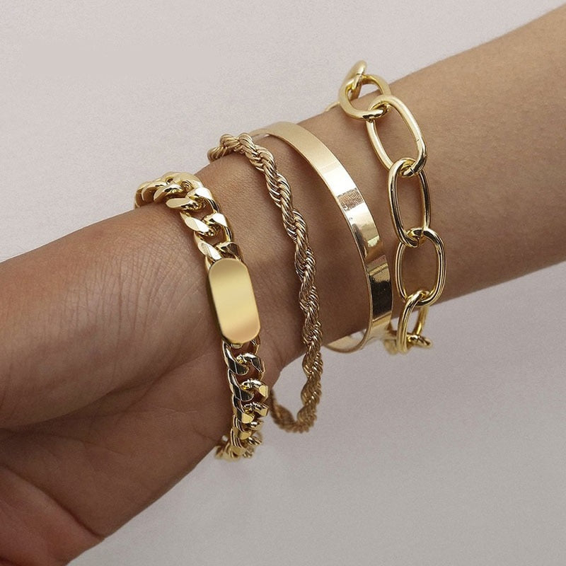 Gold Plated armband- charme armcandy