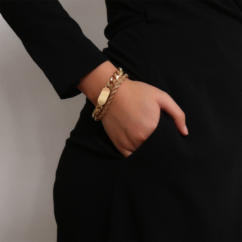 Gold Plated armband- charme armcandy